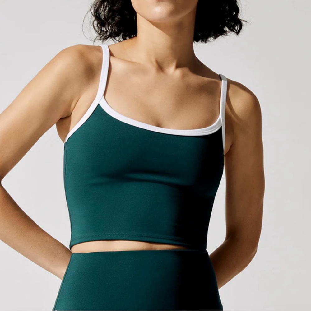 EleVen by Venus Williams Green and White Sports Bra